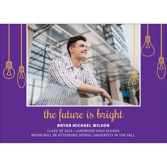 The Future is Bright Photo Graduation Announcements